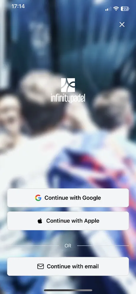 Infinity Padel mobile app